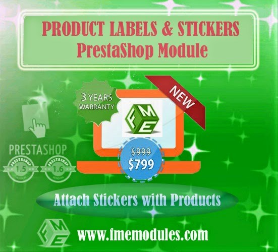 PrestaShop Top Seller Modules: Stickers and Labels Insertion PrestaShop Module