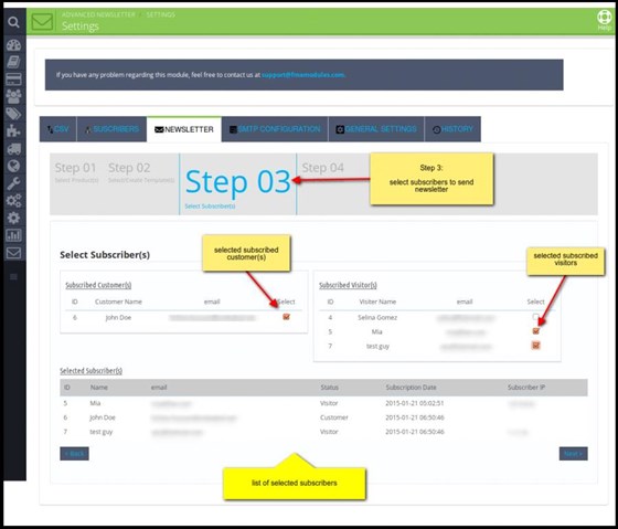 PrestaShop Top Seller Modules: PrestaShop Module for Sending Newsletter
